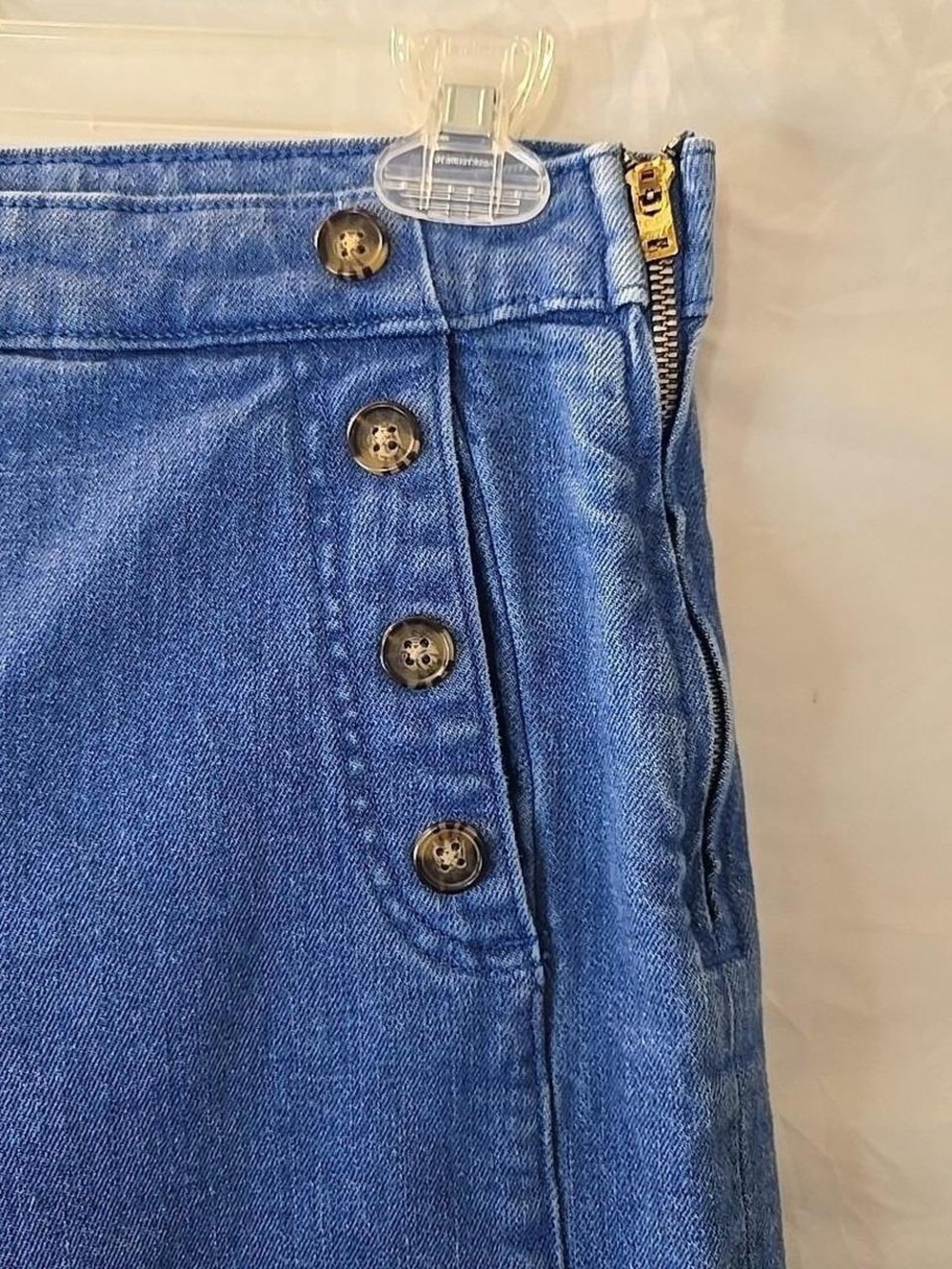 Old Navy Extra High-Rise Sky-Hi Wide Leg Sailor Jeans Side Zip Women's Size 8 - Picture 2 of 7